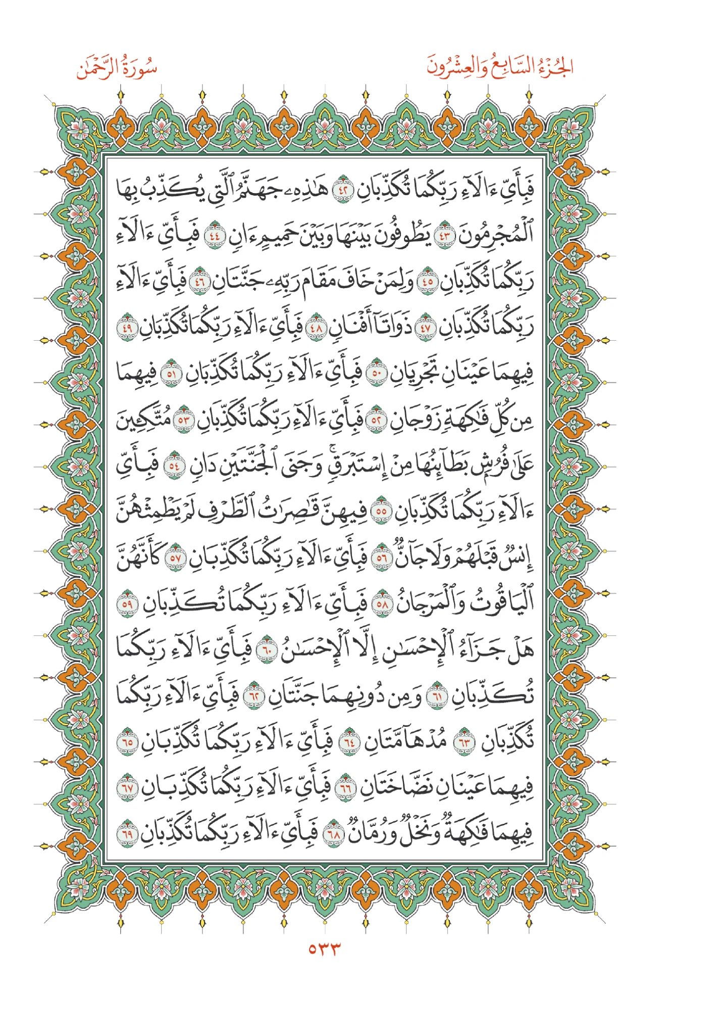 صفحة المصحف رقم 533